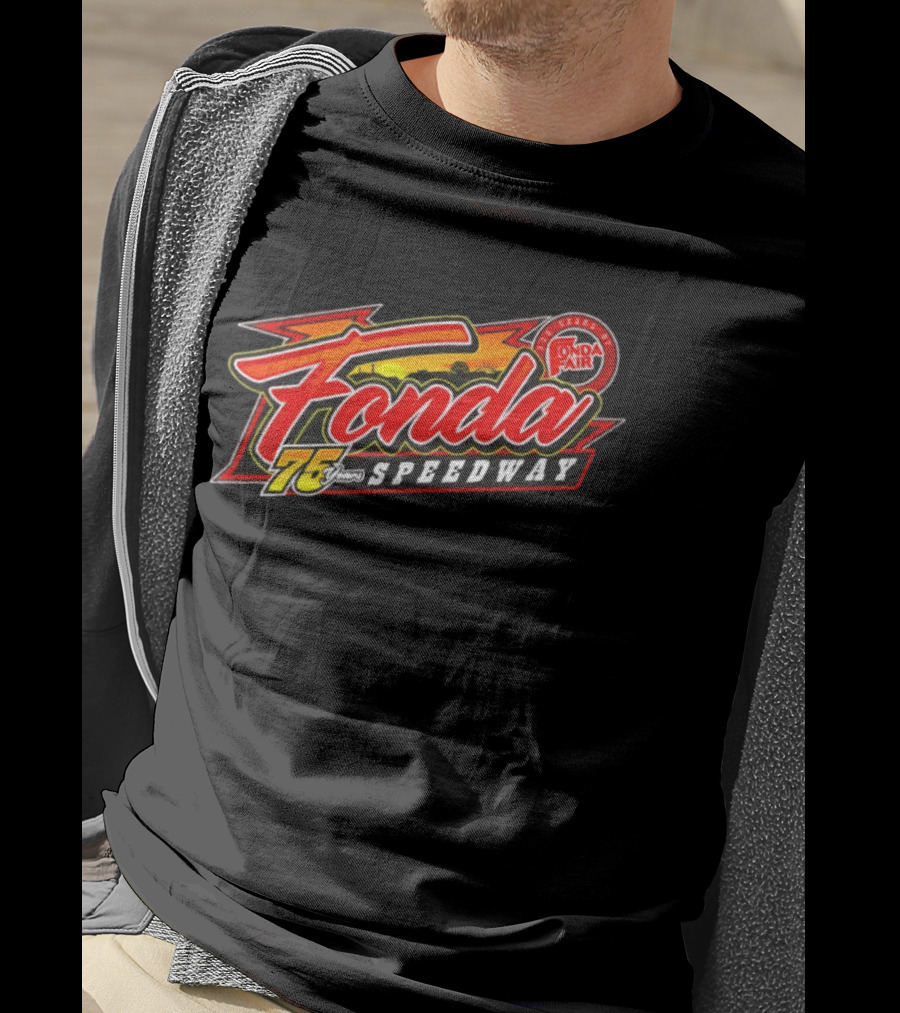 Fonda Speedway 75 Years Fonda Fair Racing Anniversary Celebration T-Shirt