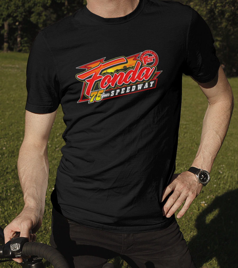 Fonda Speedway 75 Years Fonda Fair Racing Anniversary Celebration T-Shirt