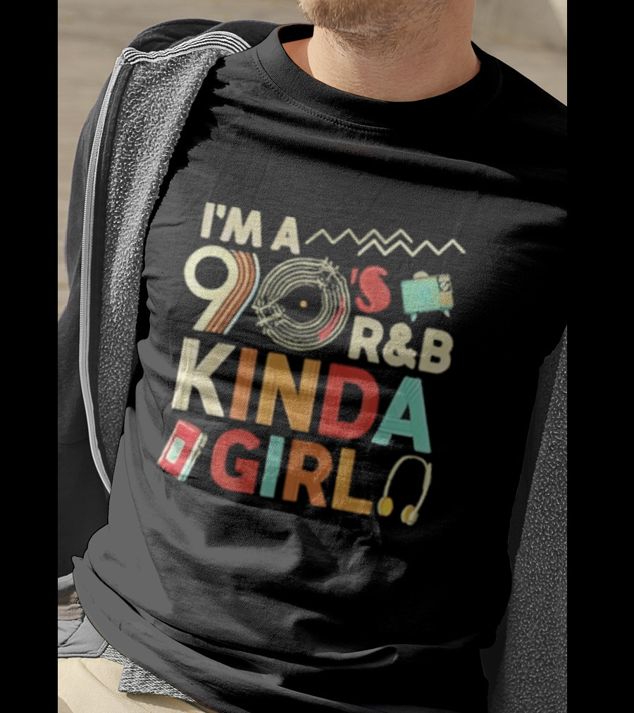 I'm A 90's R&B Kinda Girl Record Player Music Lover T-Shirt