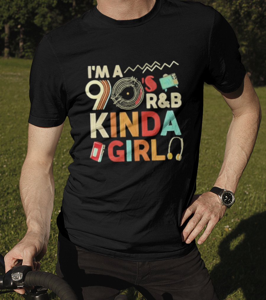 I'm A 90's R&B Kinda Girl Record Player Music Lover T-Shirt