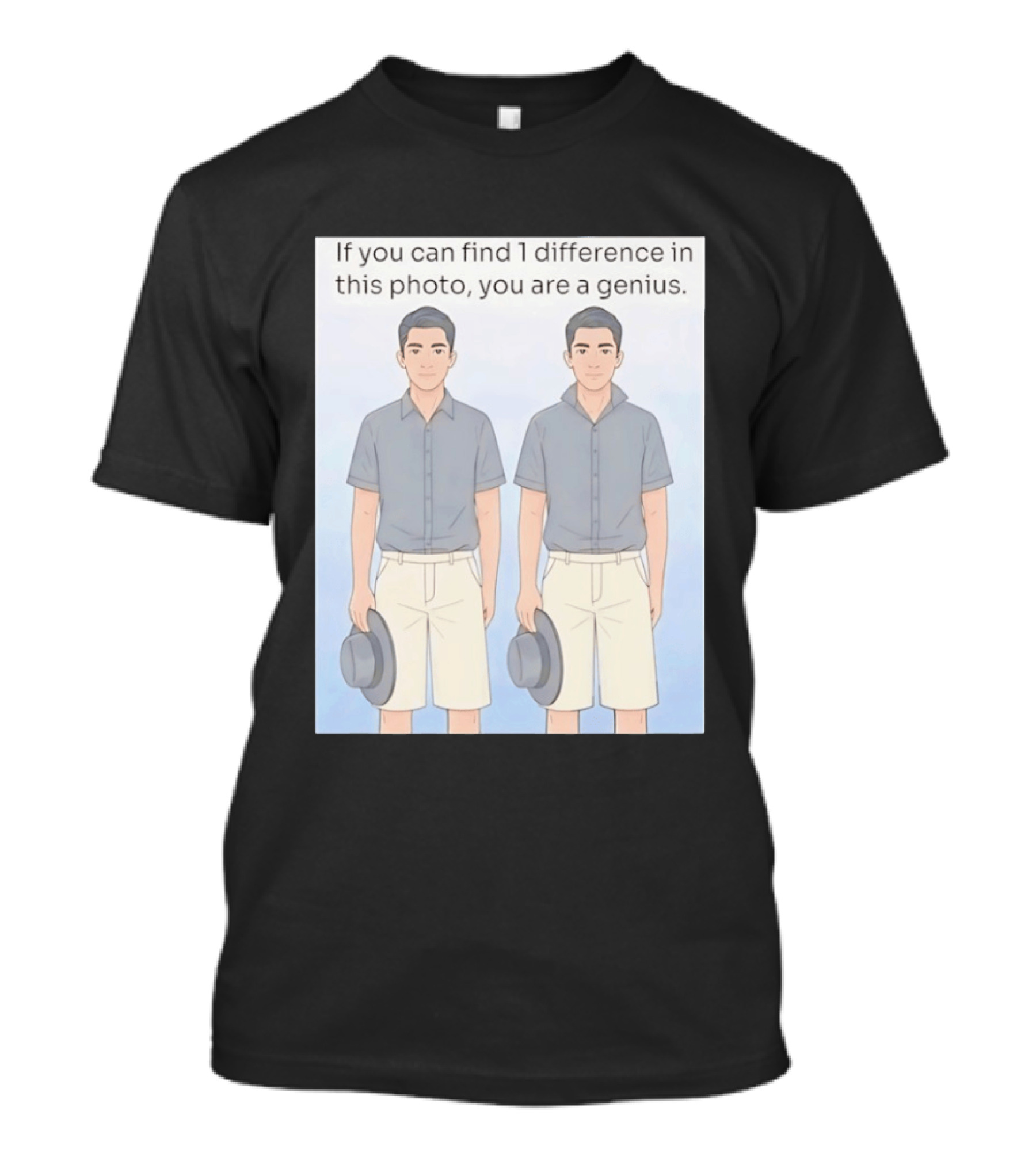 If You Can Find 1 Difference In This Photo You Are A Genius Puzzle Challenge T-Shirt