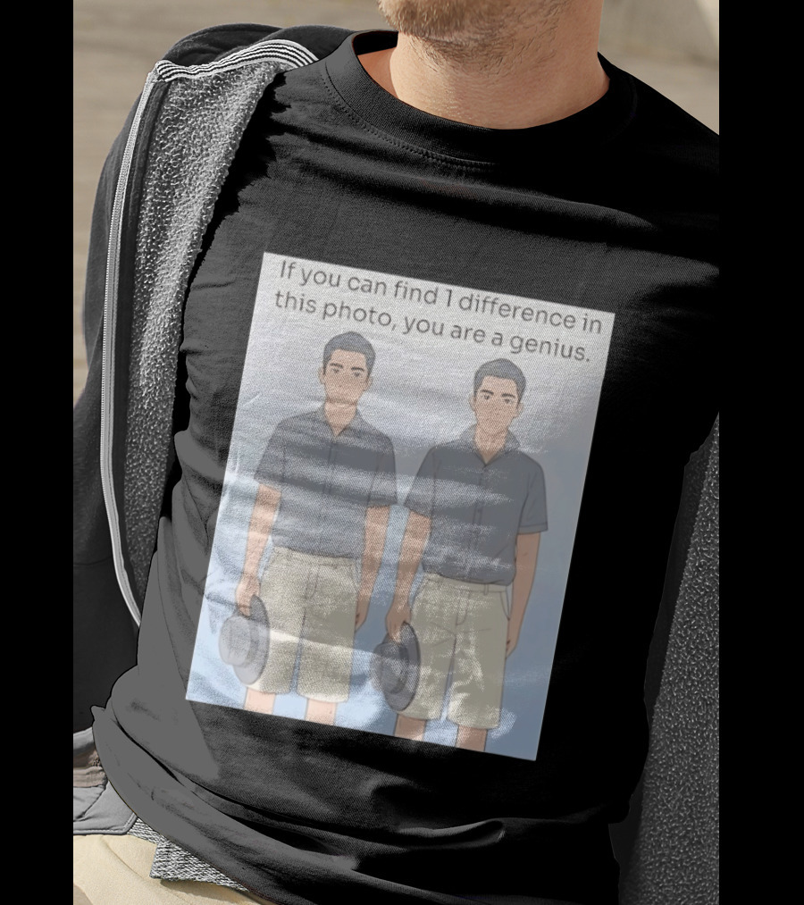 If You Can Find 1 Difference In This Photo You Are A Genius Puzzle Challenge T-Shirt