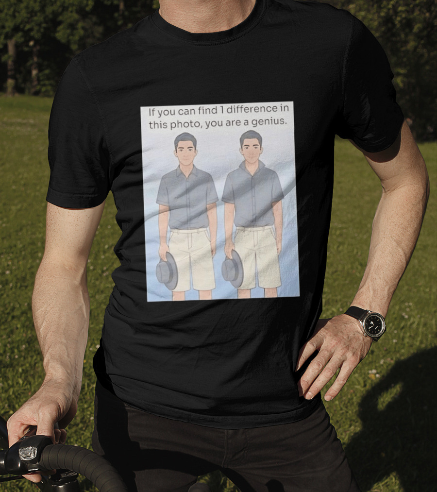 If You Can Find 1 Difference In This Photo You Are A Genius Puzzle Challenge T-Shirt