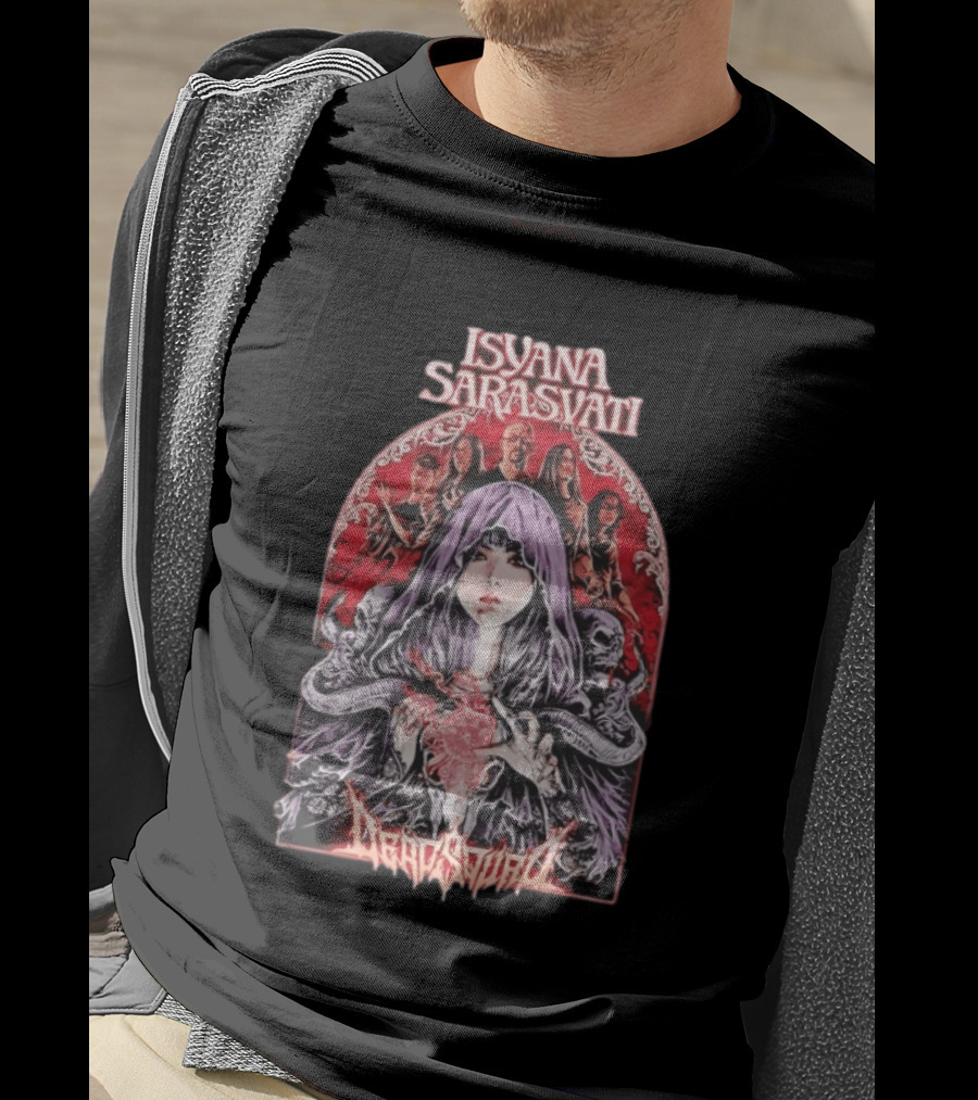 Isyana Sarasvati Deadsquad Collaboration Gothic Band T-Shirt