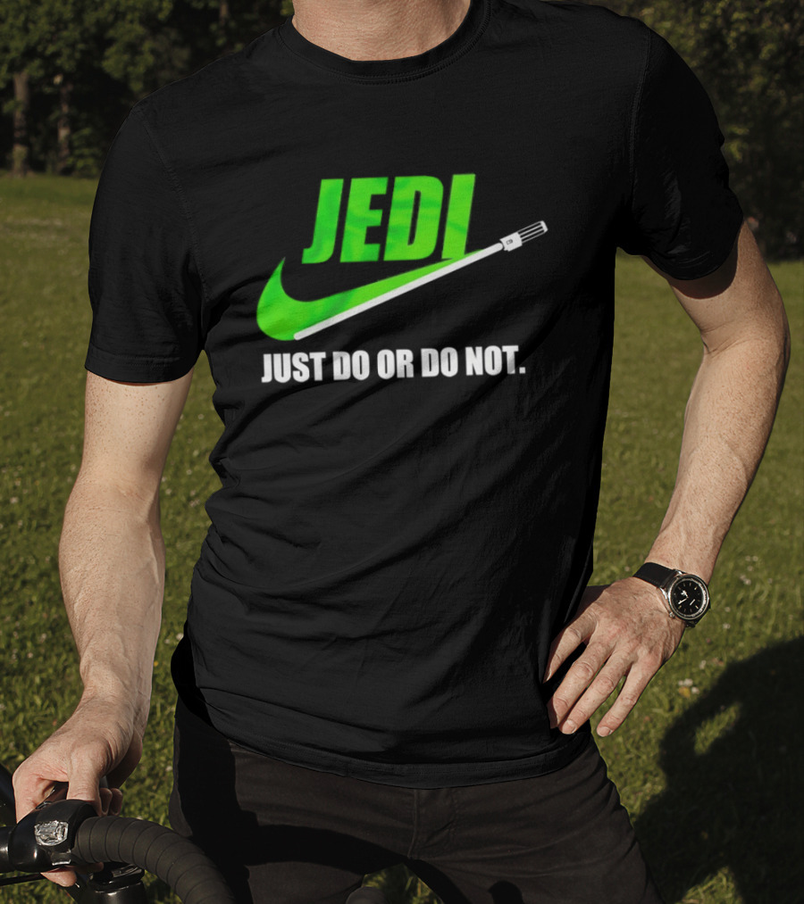 Jedi Just Do Or Do Not Lightsaber Swoosh T-Shirt
