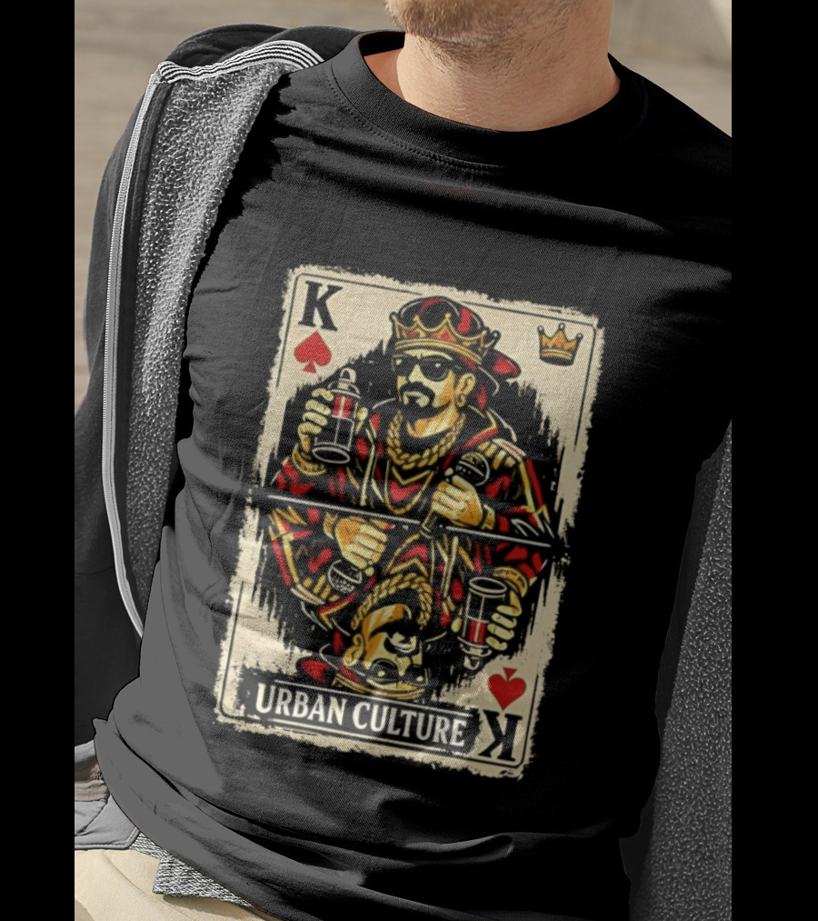 King Spades Urban Culture Playing Card T-Shirt