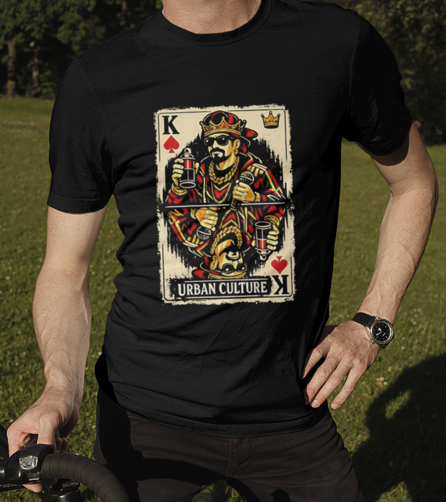 King Spades Urban Culture Playing Card T-Shirt