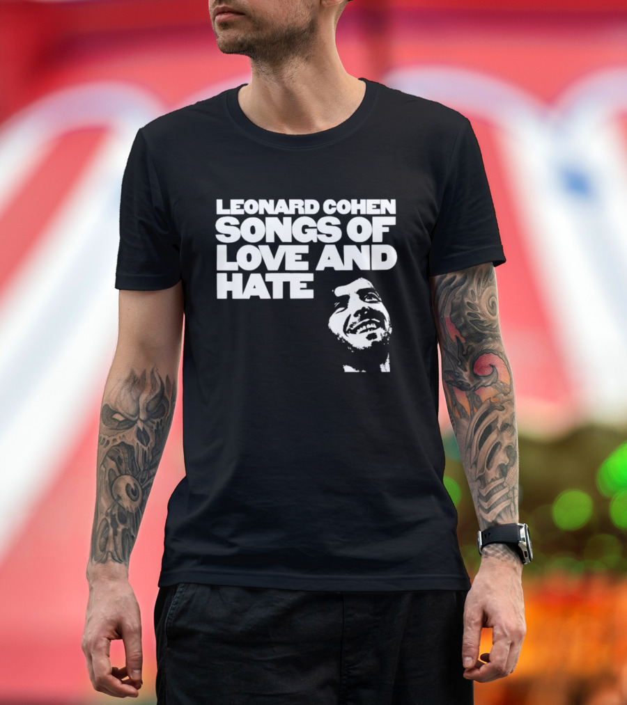 Leonard Cohen Songs Of Love And Hate Smiling T-Shirt