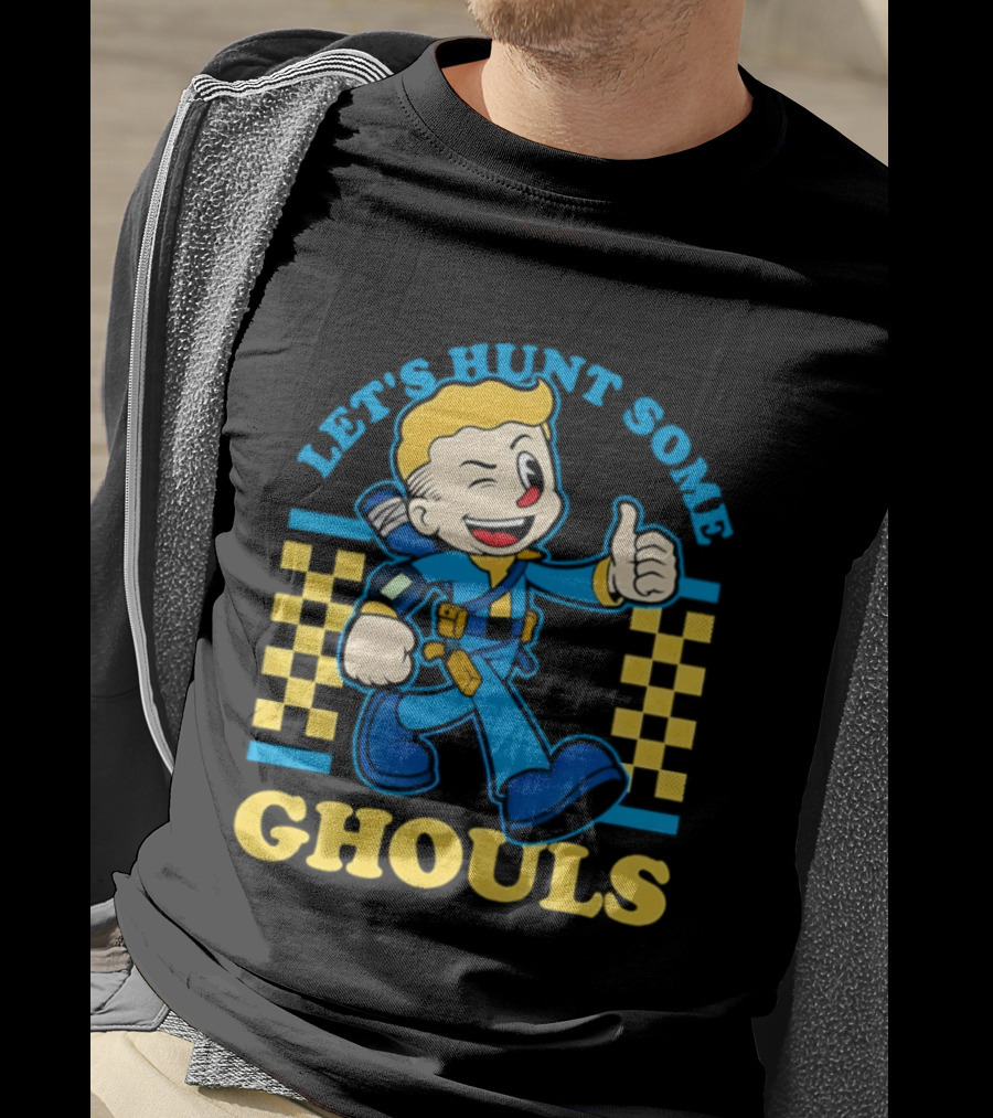 Let's Hunt Some Ghouls Vault Boy Thumbs Up Adventure T-Shirt