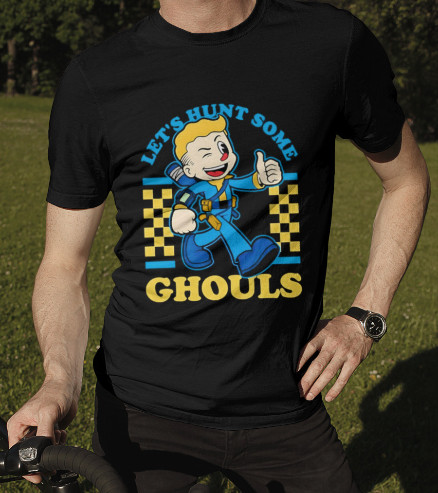 Let's Hunt Some Ghouls Vault Boy Thumbs Up Adventure T-Shirt