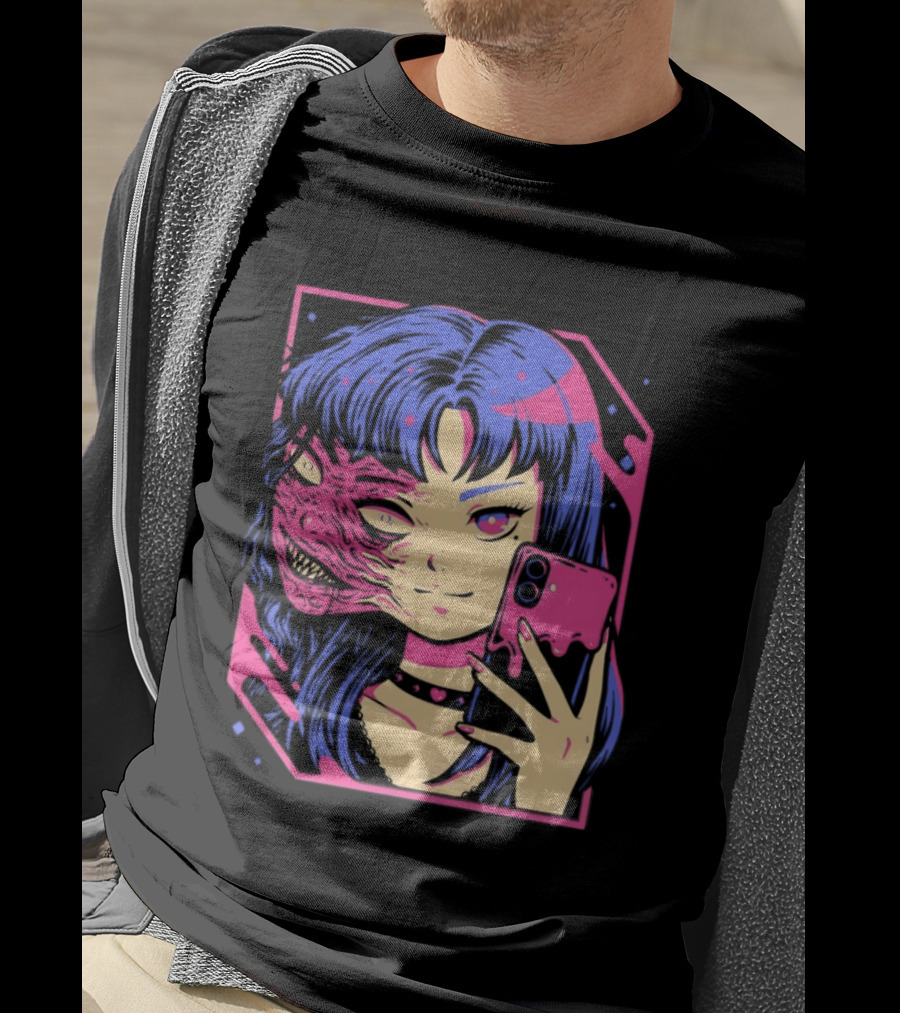 Love Me To Death Again Anime Zombie Aesthetic Pastel Goth T-Shirt