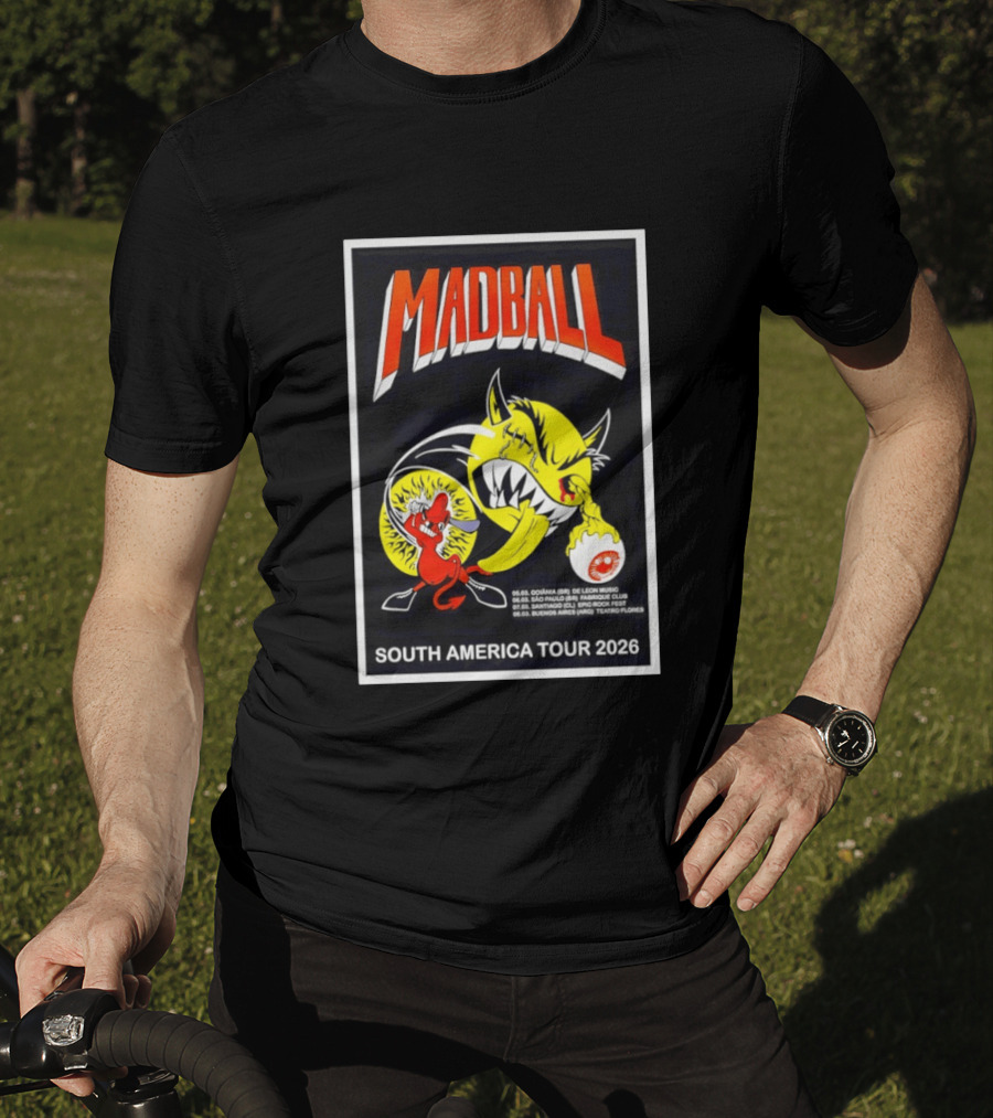 Madball South America Tour 2026 De Leon Music Sao Paulo Carioca Club Santiago Rock Fest Buenos Aires Teatro Flores T-Shirt