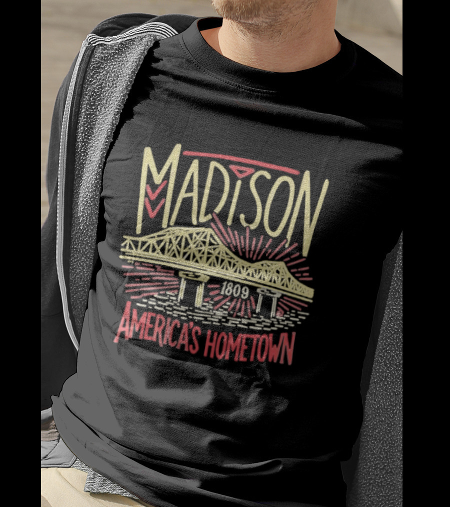 Madison 1809 America's Hometown Bridge T-Shirt