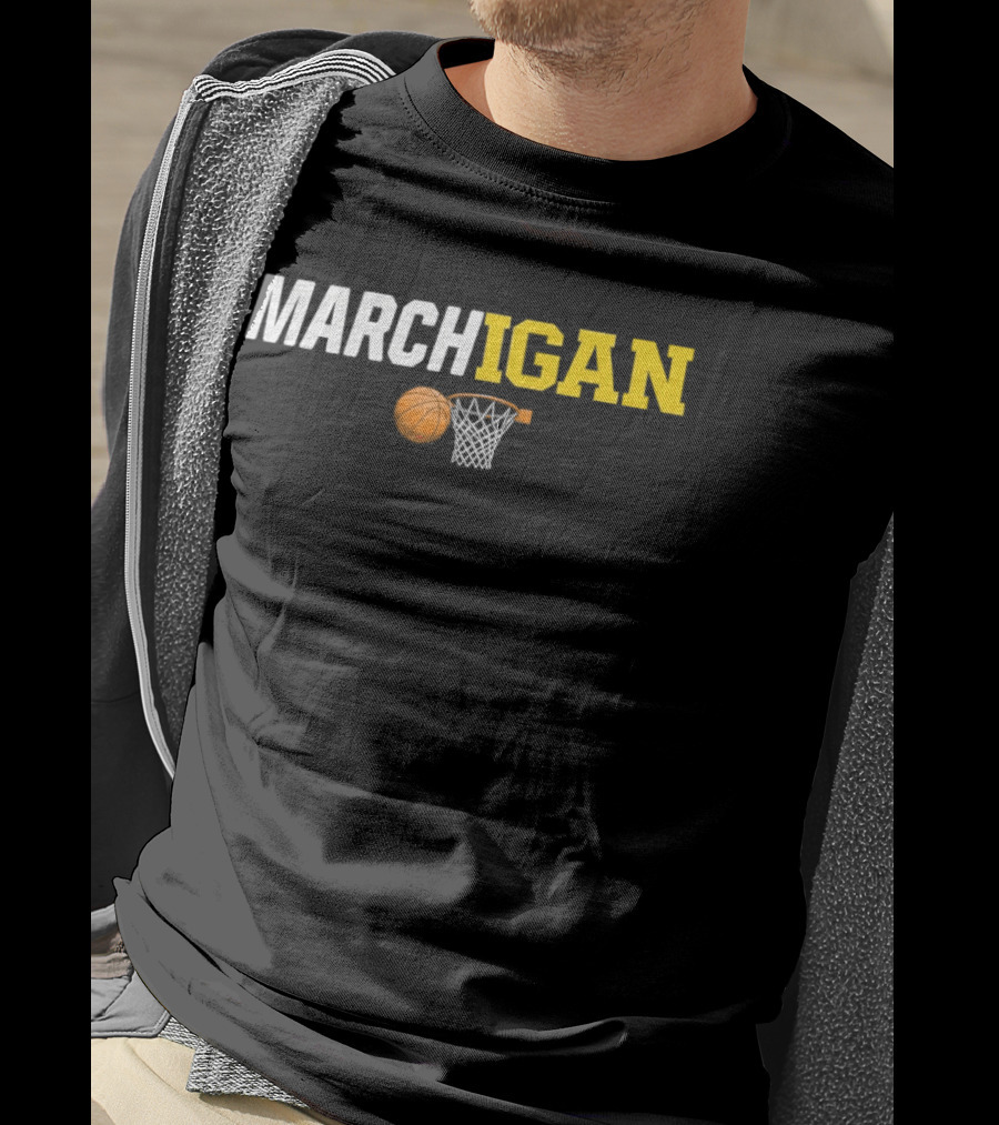 Marchigan Basketball Michigan Wolverines March Madness T-Shirt