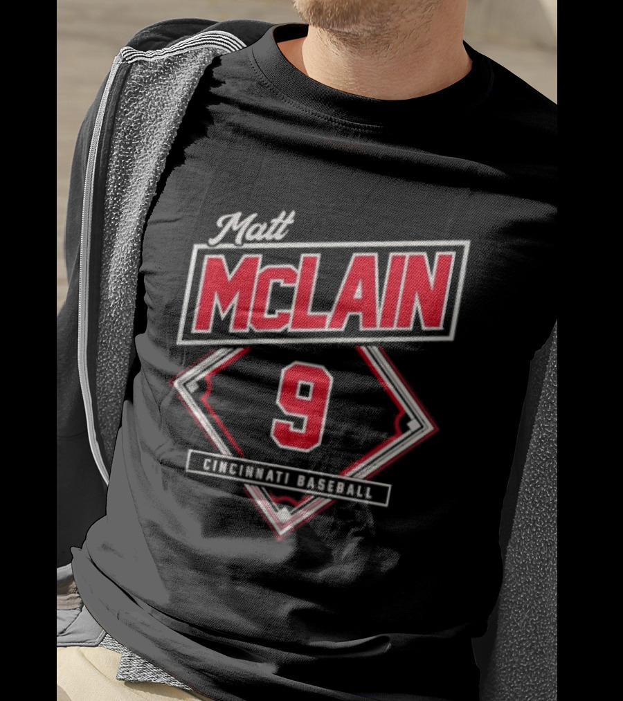 Matt McLain 9 Cincinnati Baseball Diamond T-Shirt