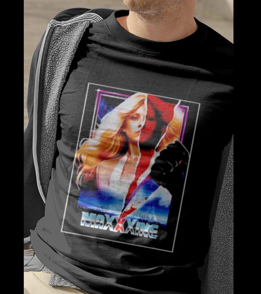 MaXXXine Mia Goth Horror Movie Knife Urban Skyline T-Shirt