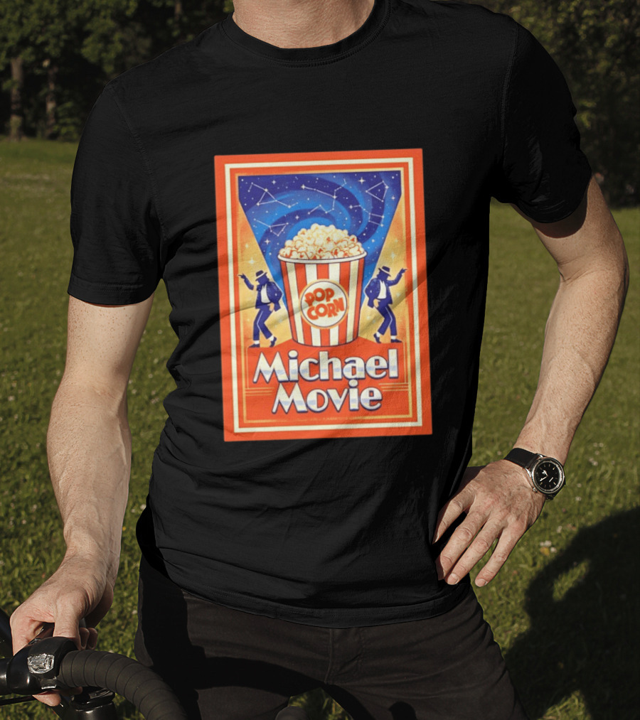 Michael Movie 2026 Popcorn Constellations Retro Dance Stars T-Shirt