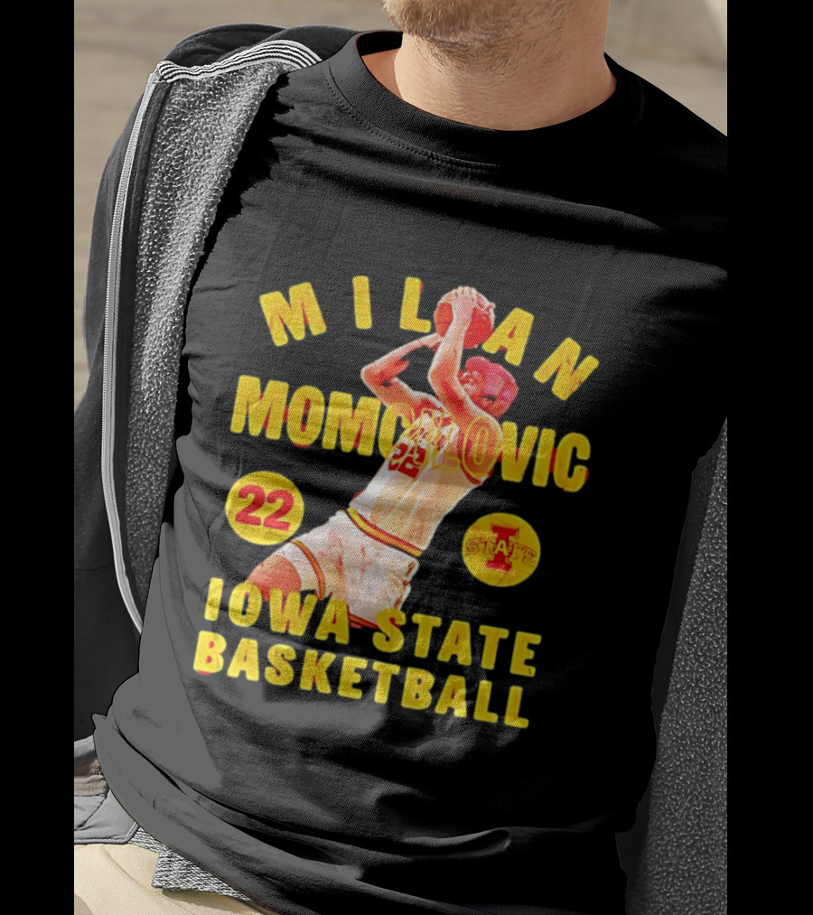 Milan Momcilovic 22 Iowa State Cyclones Basketball State 2026 T-Shirt
