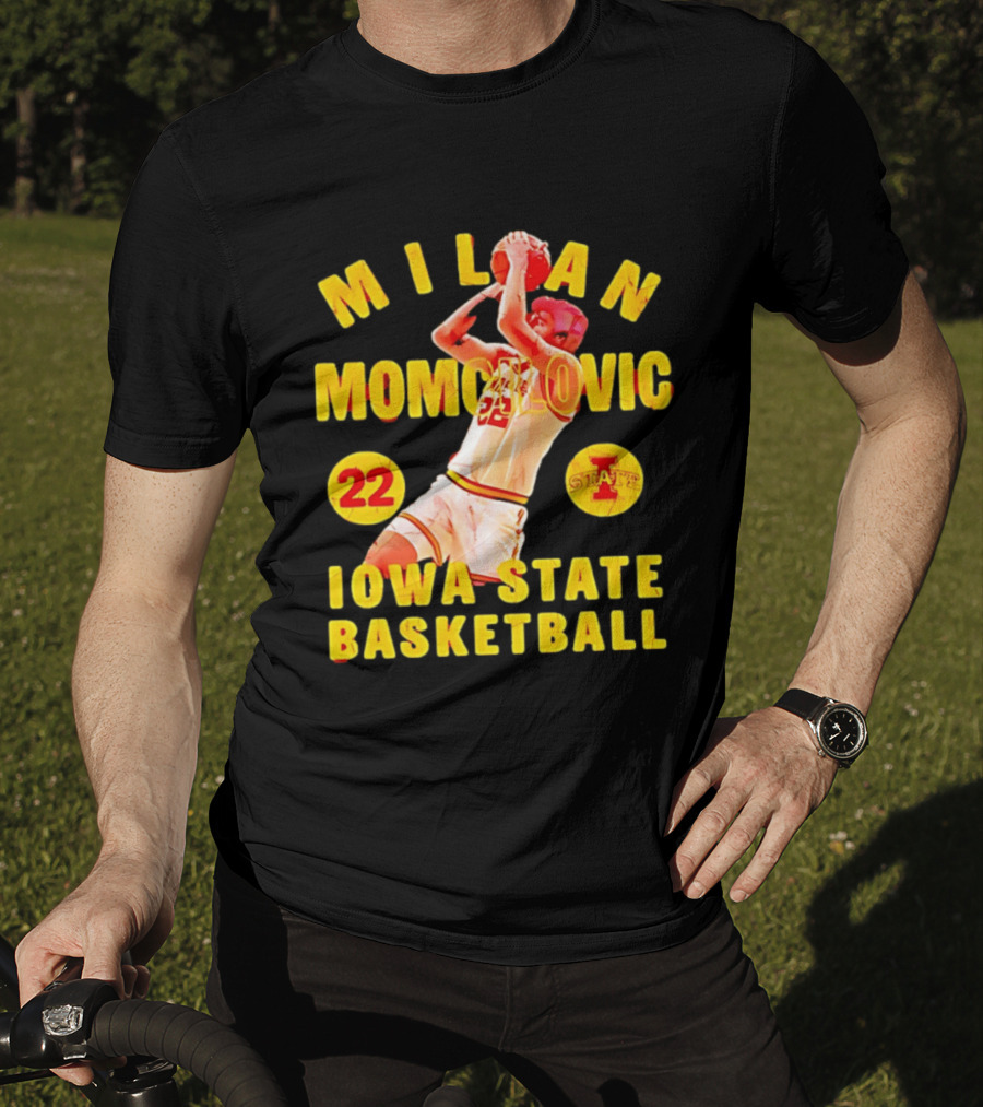 Milan Momcilovic 22 Iowa State Cyclones Basketball State 2026 T-Shirt