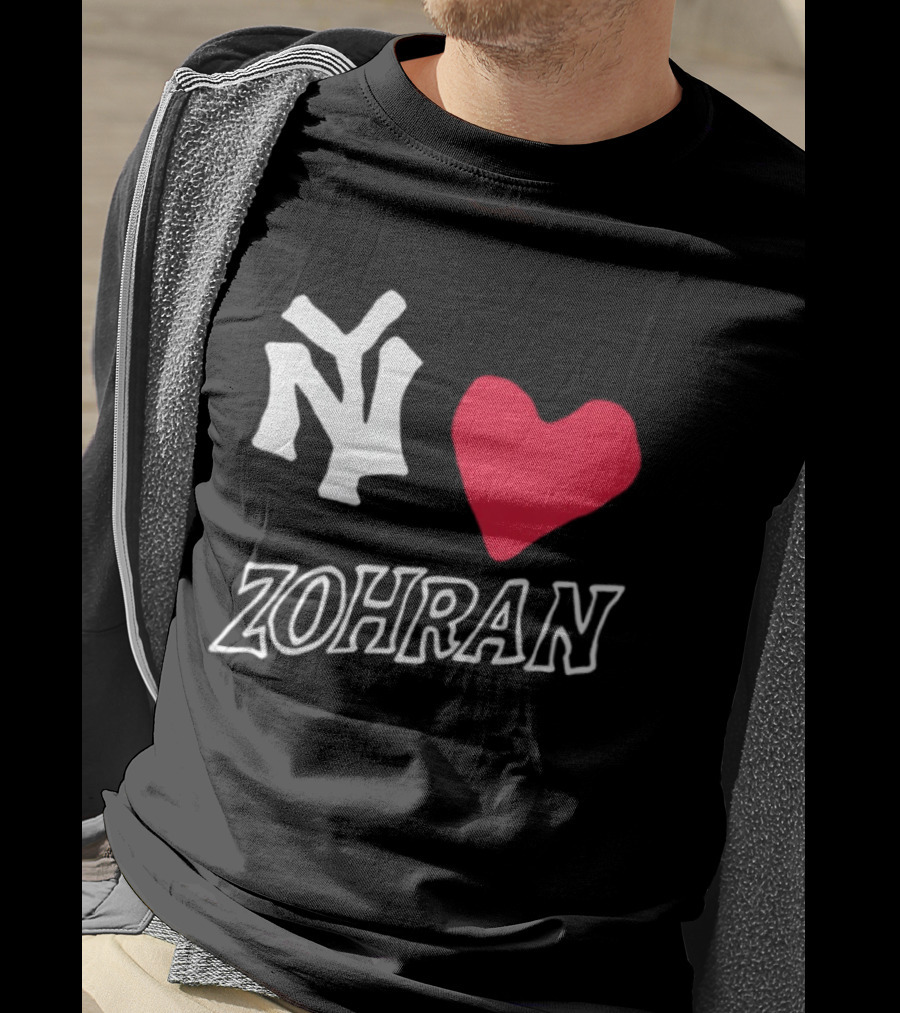 NY Yankees Heart Zohran T-Shirt