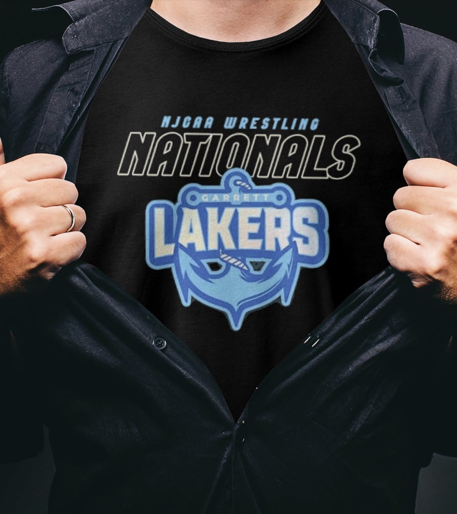 NJCAA Wrestling Nationals Garrett Lakers Anchor T-Shirt