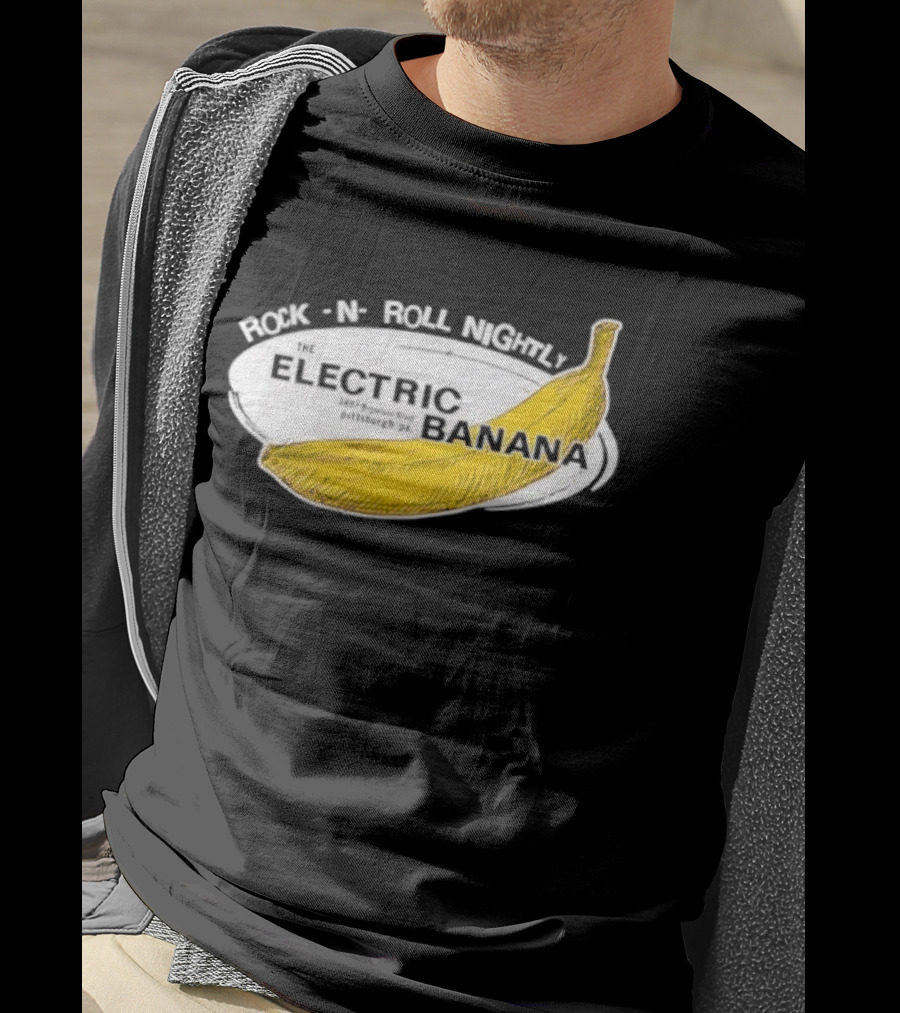 Rock N Roll Nightly Electric Banana Pittsburgh PA Vintage Retro Music Venue T-Shirt