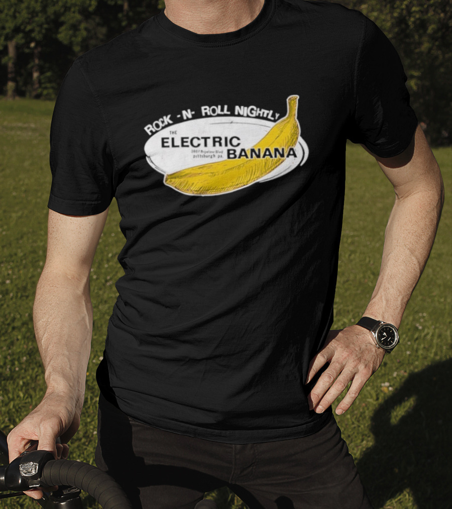 Rock N Roll Nightly Electric Banana Pittsburgh PA Vintage Retro Music Venue T-Shirt
