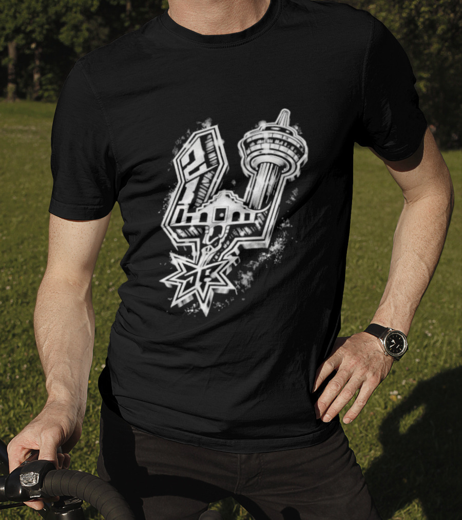 San Antonio Alamo Tower Spurs Star T-Shirt