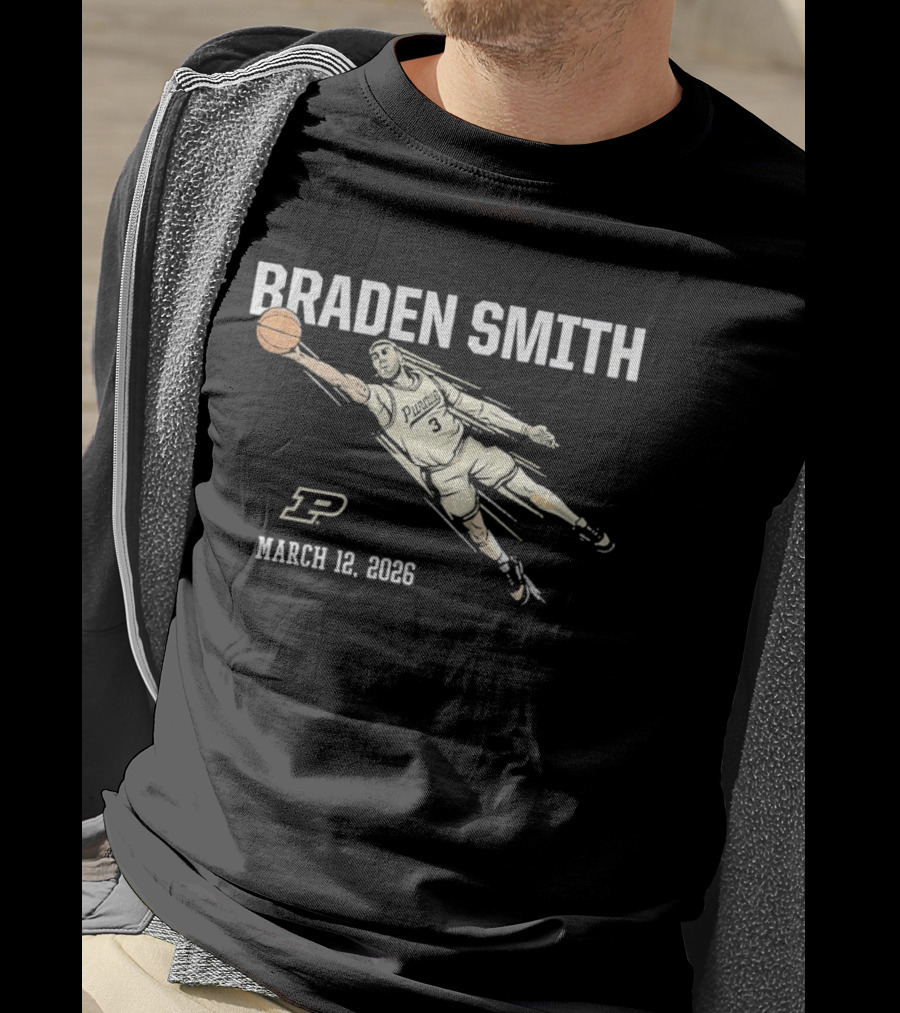 Purdue Basketball Braden Smith Diving March 12 2026 T-Shirt