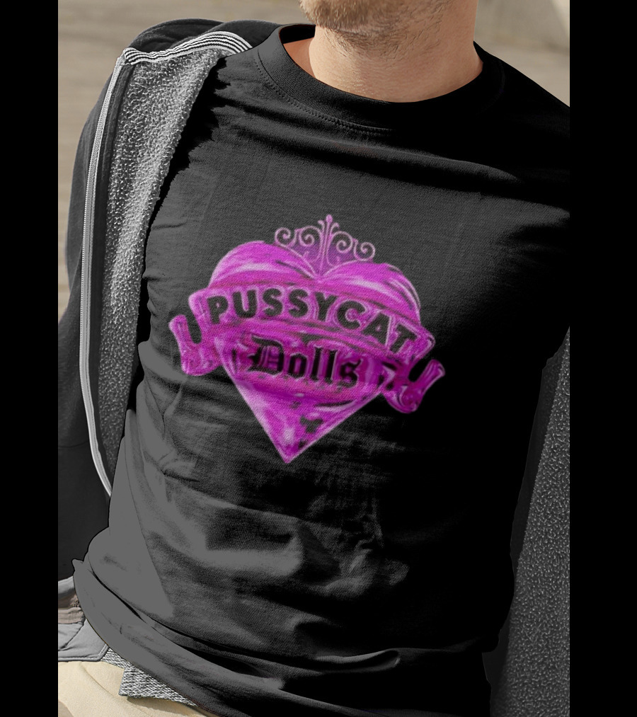Pussycat Dolls Pink Heart Emblem Fashion T-Shirt