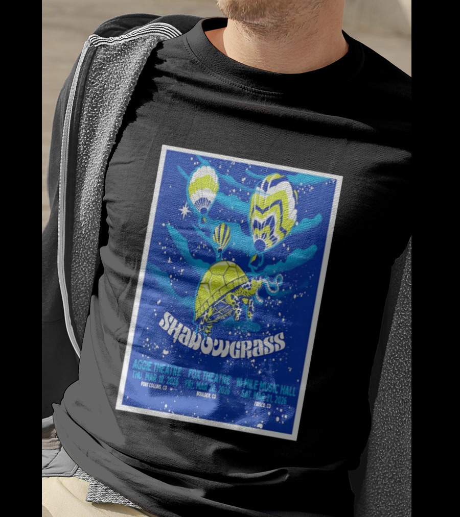 Shadowgrass Colorado 2026 Tour Aggie Theatre Fox Theatre 10 Mile Music Hall T-Shirt