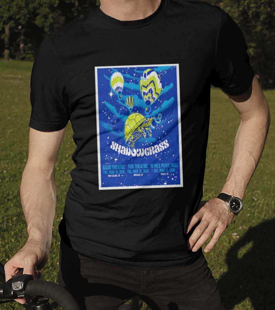 Shadowgrass Colorado 2026 Tour Aggie Theatre Fox Theatre 10 Mile Music Hall T-Shirt