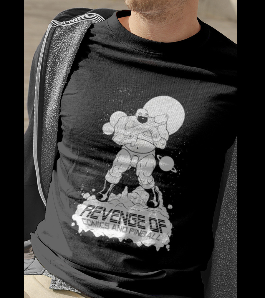 Revenge Of Comics And Pinball Spacesuit Cosmic Warrior Planet Battle T-Shirt