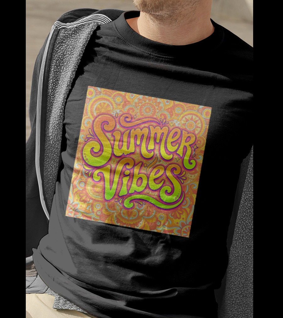 Summer Vibes Psychedelic Groove Floral T-Shirt