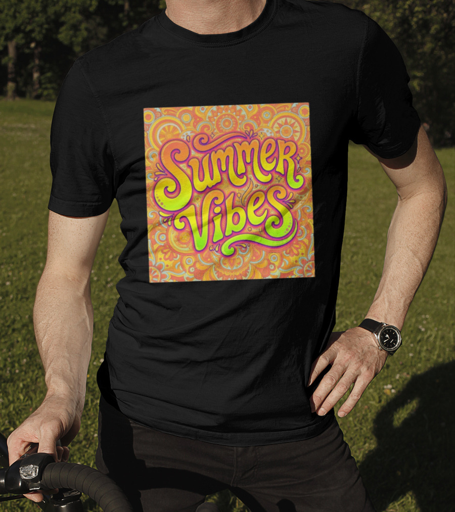 Summer Vibes Psychedelic Groove Floral T-Shirt