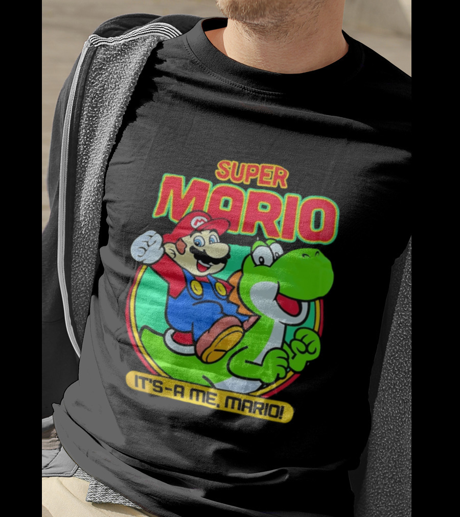 Super Mario Yoshi It's A Me Mario Nostalgic Adventure T-Shirt