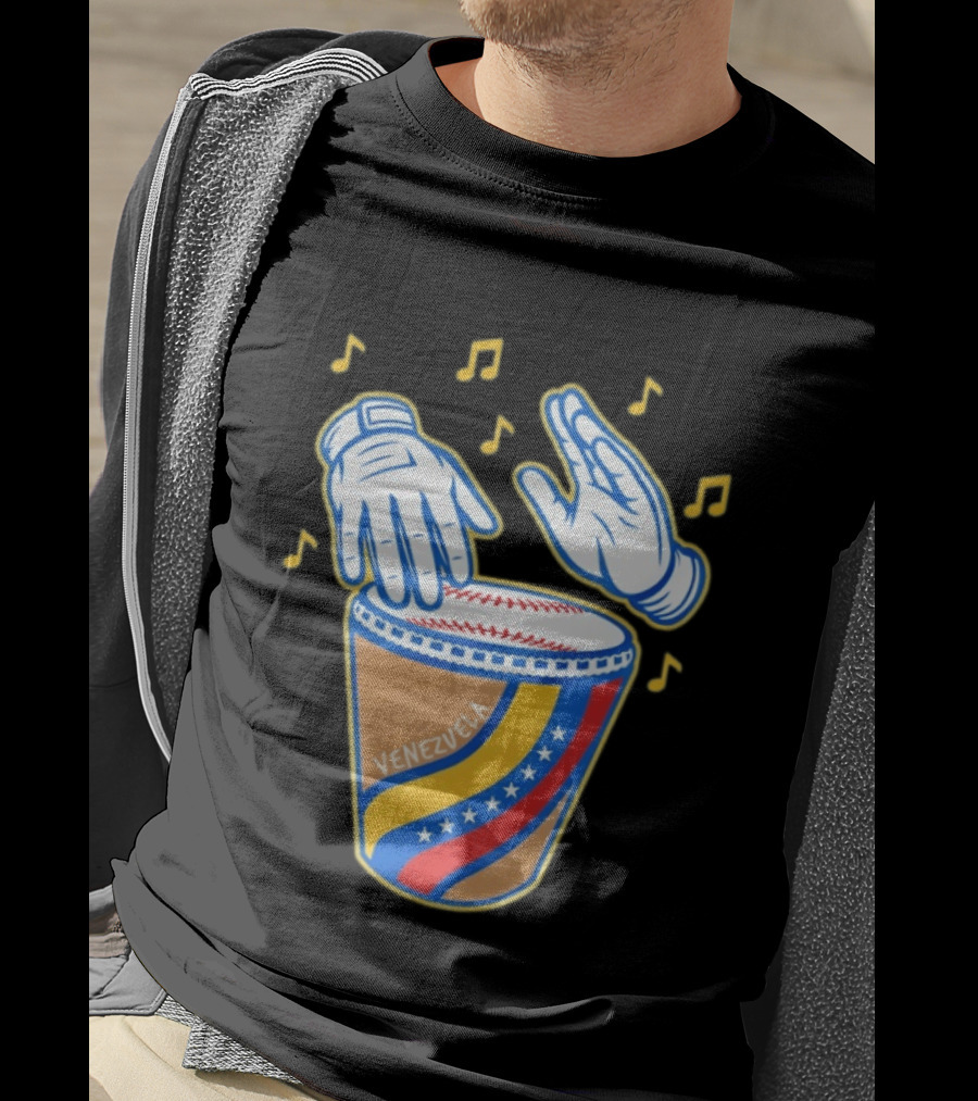 Tambor Béisbol Venezuela 2026 Musical Celebration Mexican Baseball Fusion T-Shirt