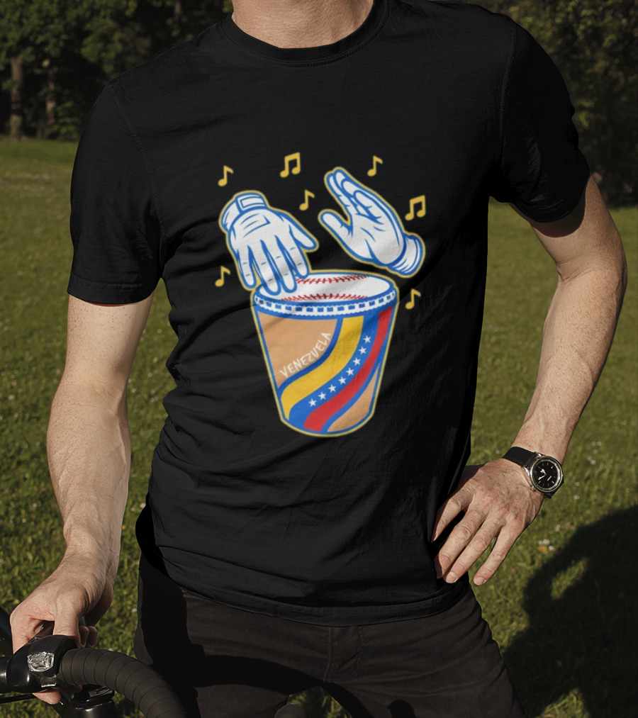 Tambor Béisbol Venezuela 2026 Musical Celebration Mexican Baseball Fusion T-Shirt