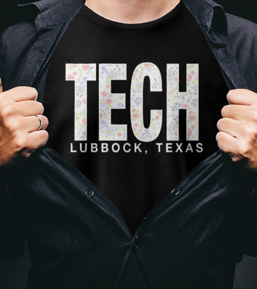 Texas Tech Lubbock Texas Floral Print T-Shirt