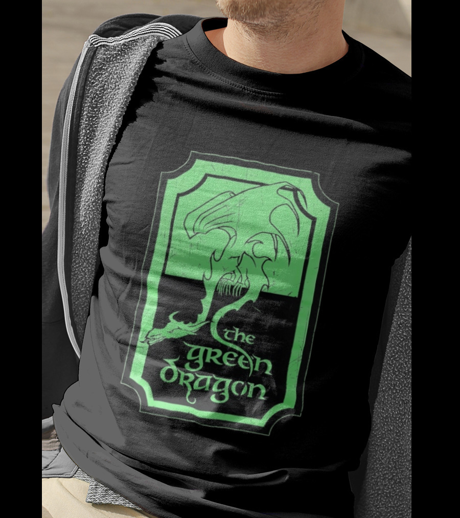 The Green Dragon Lord Of The Rings Fantasy Tavern T-Shirt