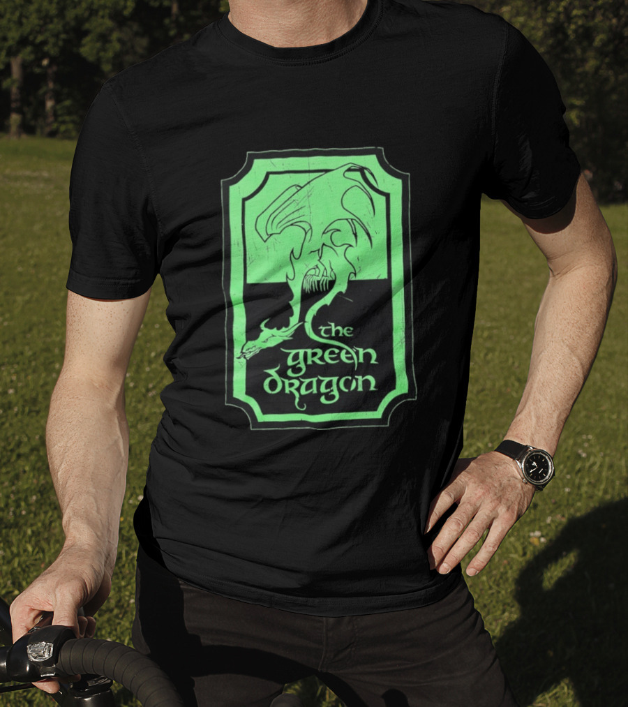 The Green Dragon Lord Of The Rings Fantasy Tavern T-Shirt