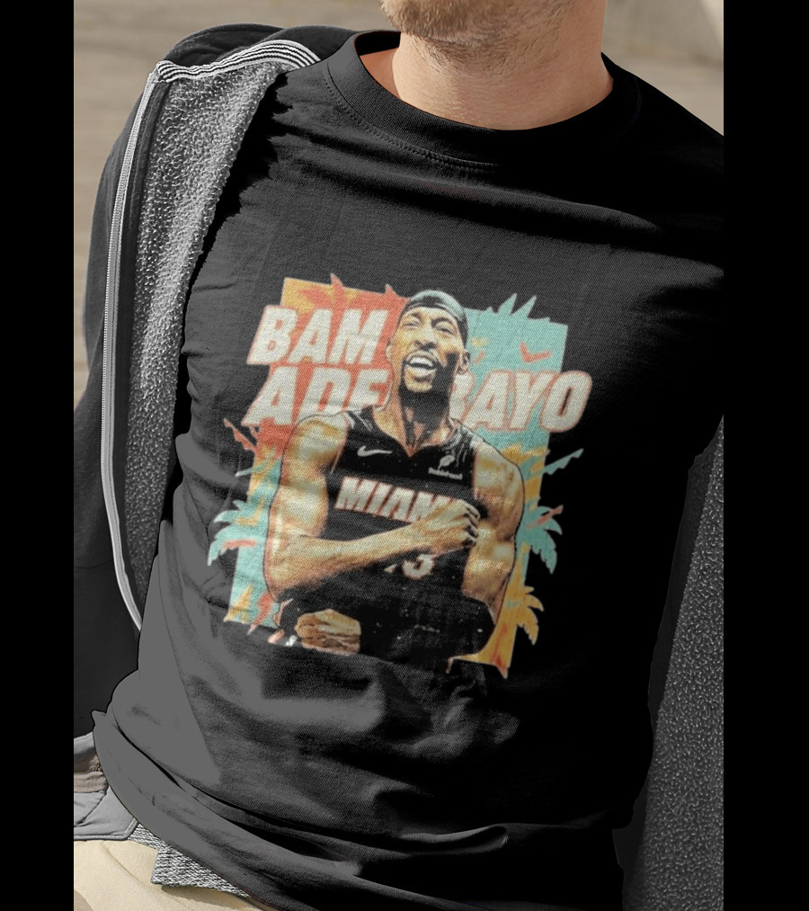 Bam Adebayo Miami Basketball NBA Star Tropical Vibes T-Shirt