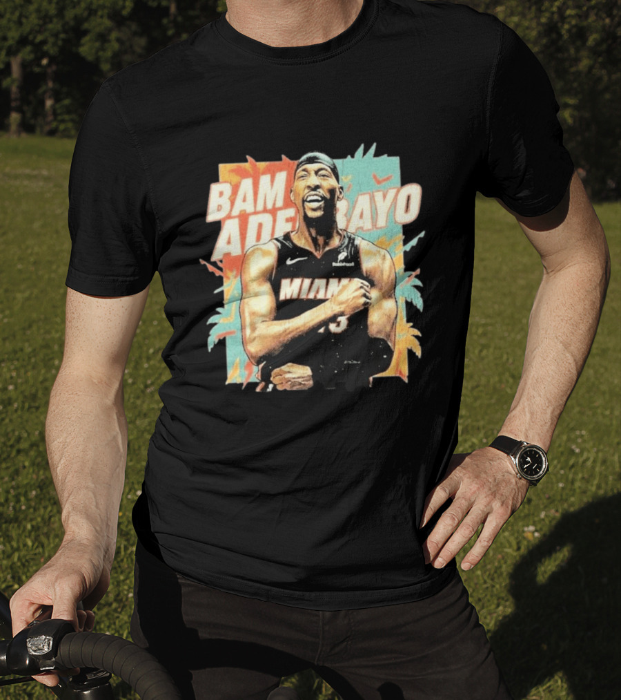 Bam Adebayo Miami Basketball NBA Star Tropical Vibes T-Shirt