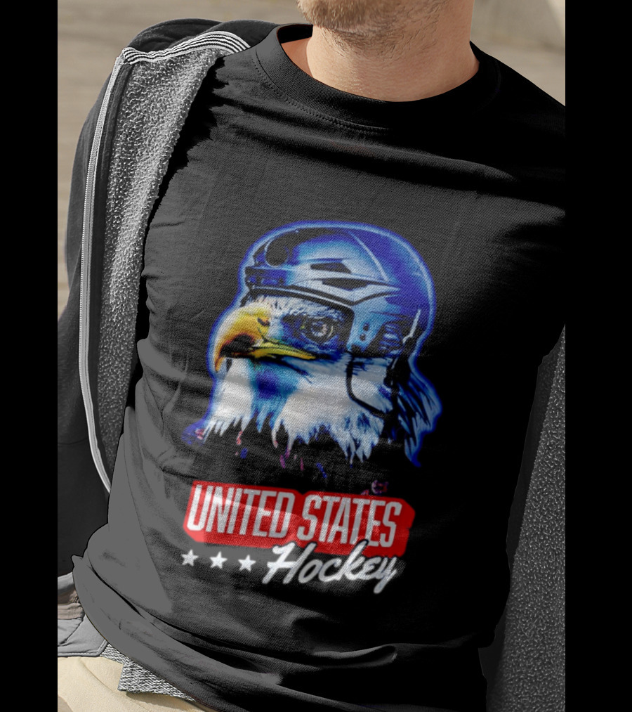 United States Hockey Eagle Helmet Stars T-Shirt