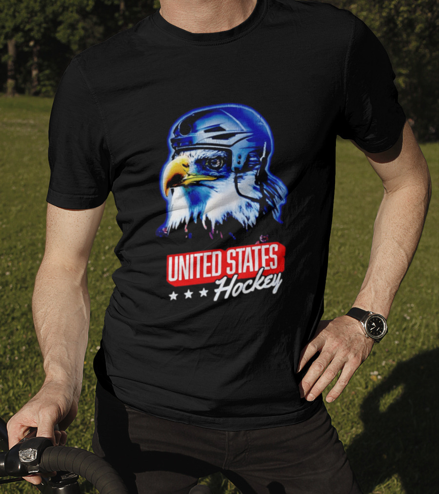 United States Hockey Eagle Helmet Stars T-Shirt