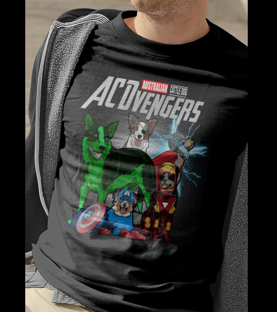 Australian Cattle Dog ACvengers Hero Pups T-Shirt