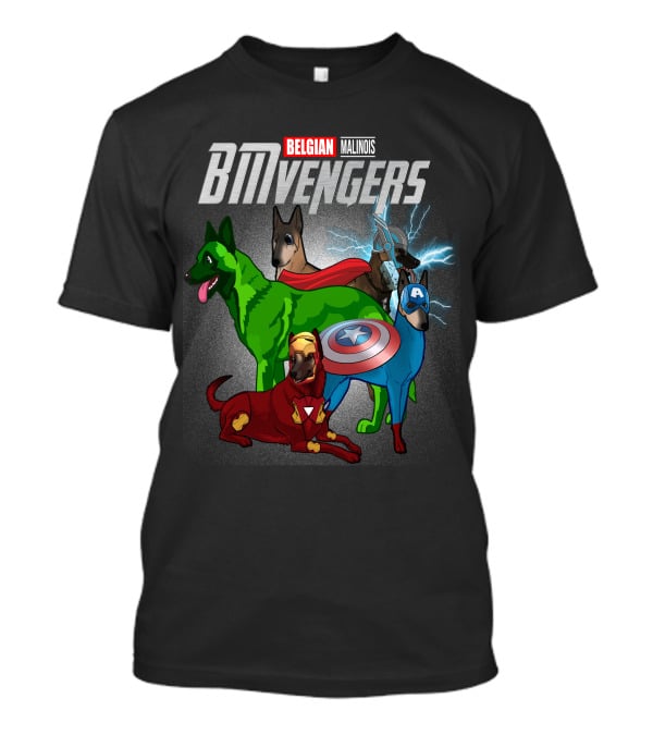 Belgian Malinois BMVengers Superhero Team-Up T-Shirt