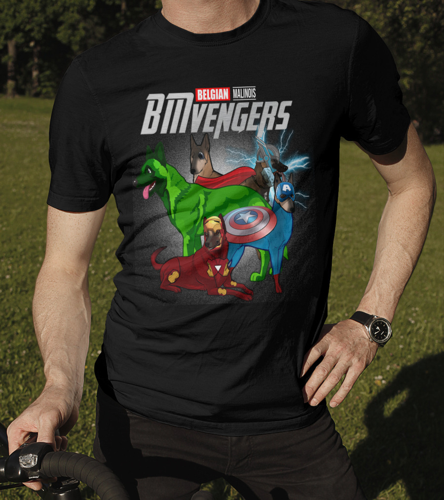 Belgian Malinois BMVengers Superhero Team-Up T-Shirt