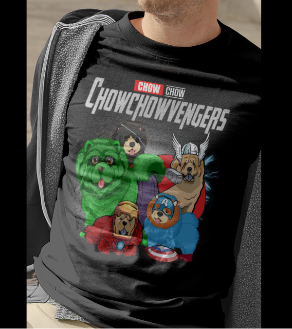 Chow Chow Chowchowvengers Superhero Dogs Avengers Mashup T-Shirt