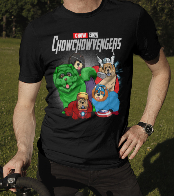 Chow Chow Chowchowvengers Superhero Dogs Avengers Mashup T-Shirt